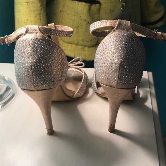 Rose gold Iridescent rhinestone heels - Picture 5 of 5